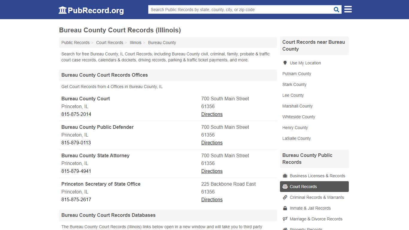 Free Bureau County Court Records (Illinois Court Records)