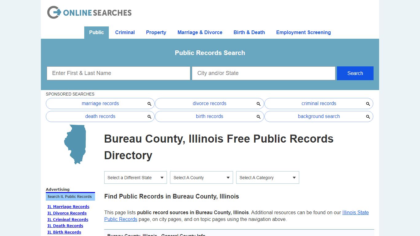 Bureau County, Illinois Public Records Directory